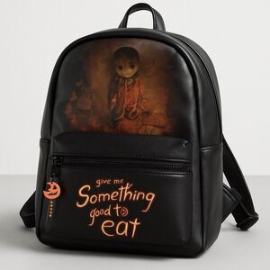 Trick r Treat Sam Mini Backpack Horror Movie Faux Leather Black New With Tags
